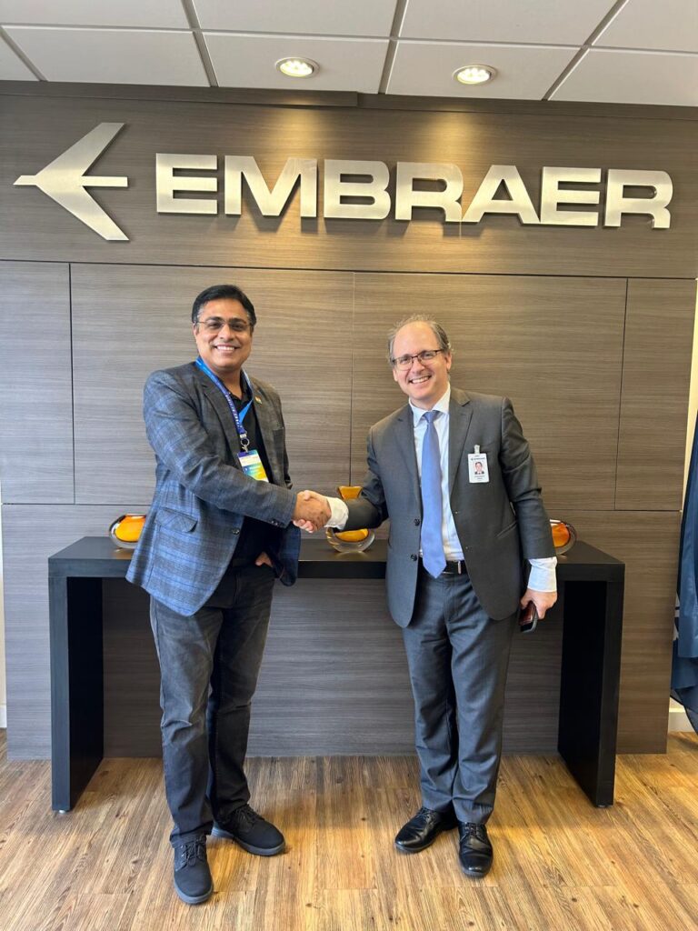 Capt. Sandeep Mishra at Embraer, strengthening India’s aviation future.