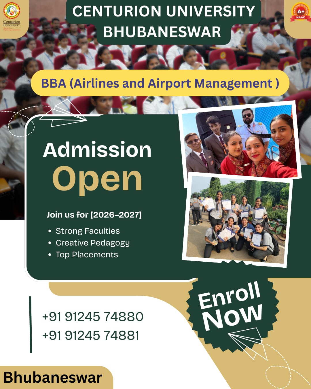 BBA Airlines & Airport Management in Bhubaneswar